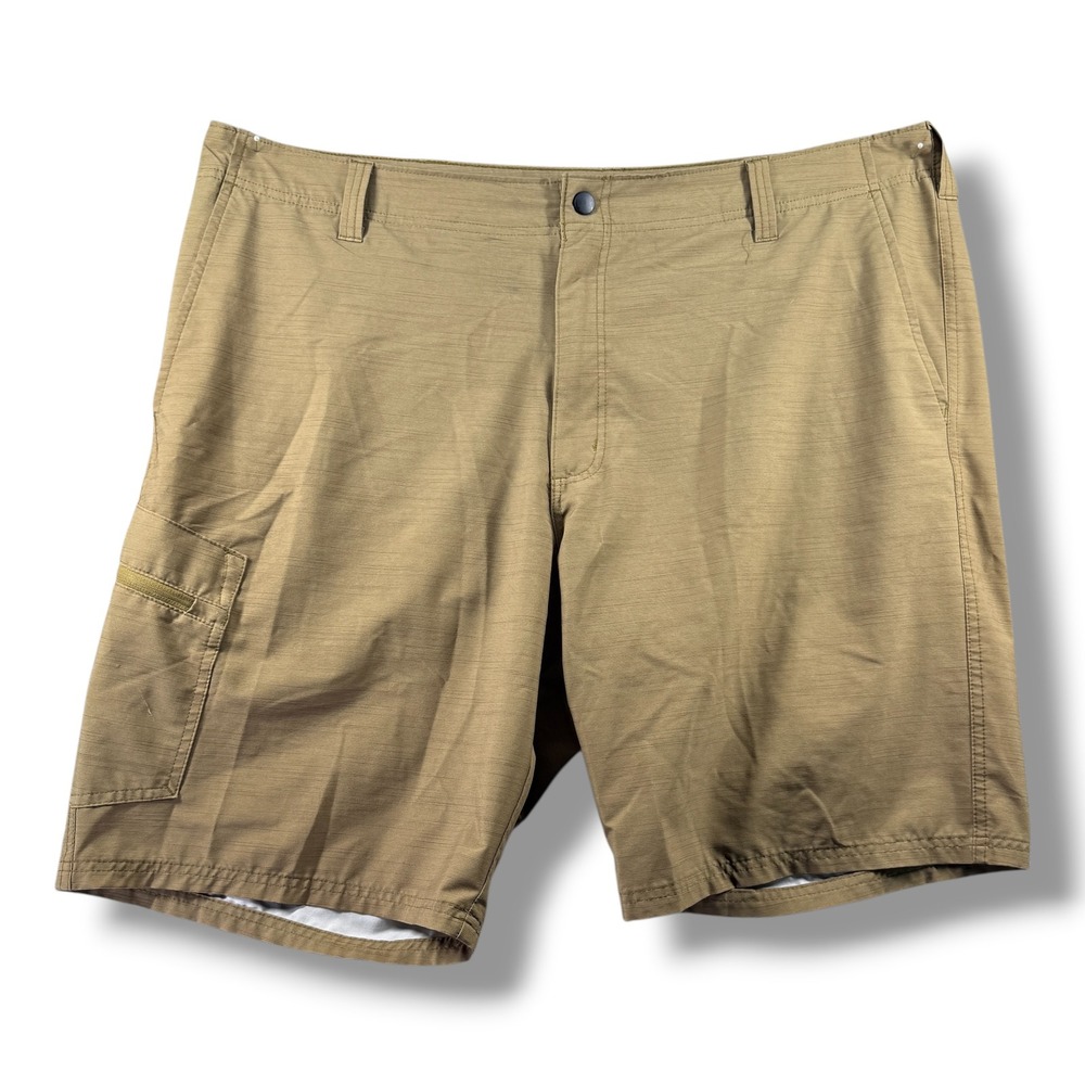 Lee‎ Dungarees Performance Series Mens Khaki Cargo Swim Shorts 42 Stretch Tan